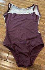 Empire Tiaras Size PP Maroon Leotard With Mesh Panel