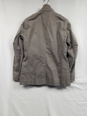 AX Armani Exchange Men's Denim Jacket Gray Zip Up Utility Jacket