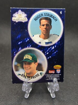 1994 Ted William's Brett Favre Roger Staubach POGS card #1
