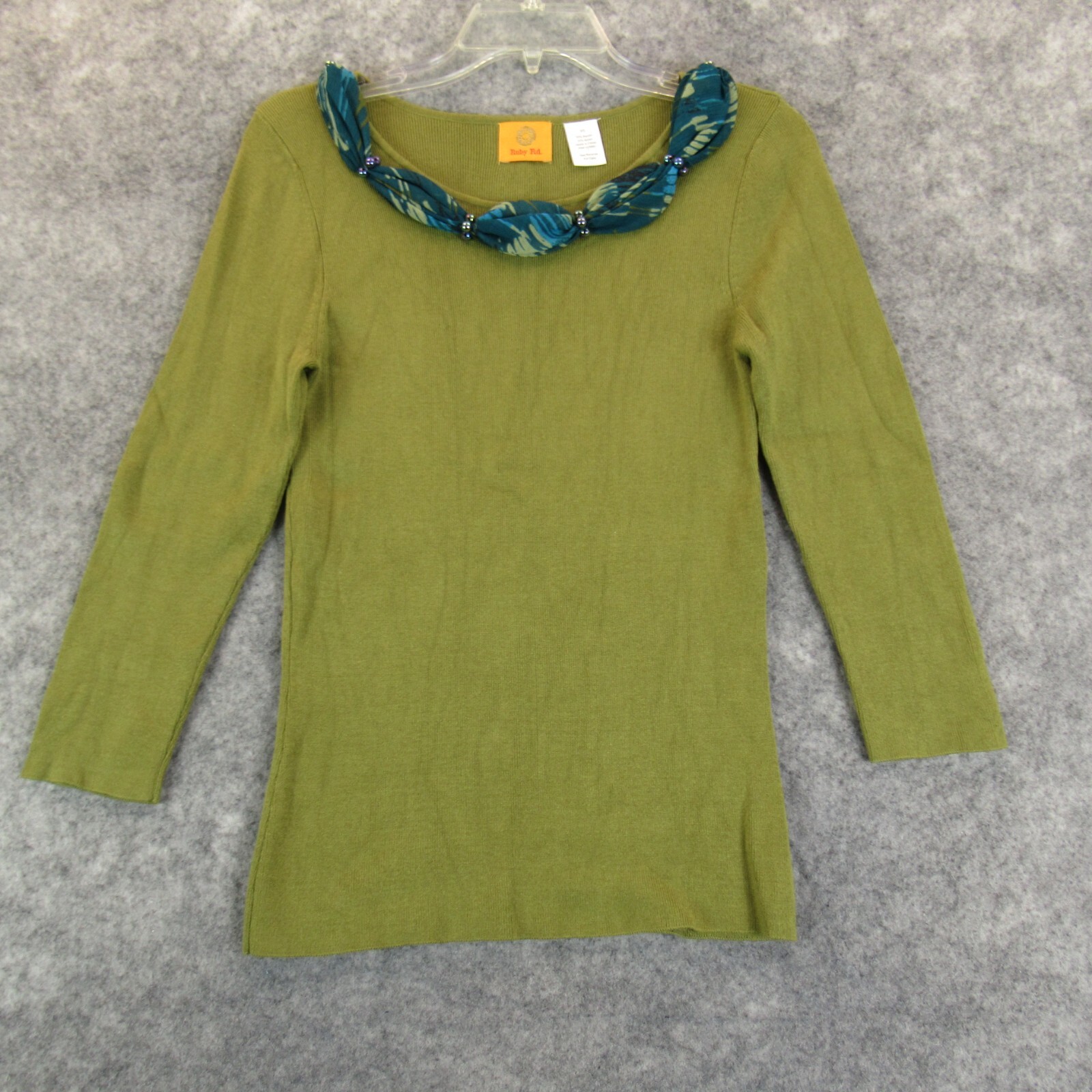 Ruby Rd Womens Sweater Extra Small Green Long Sle… - image 1