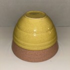 Vintage Pfaltzgraff Ovenproof Pink & Yellow Speckled Nesting Mixing Bowls USA