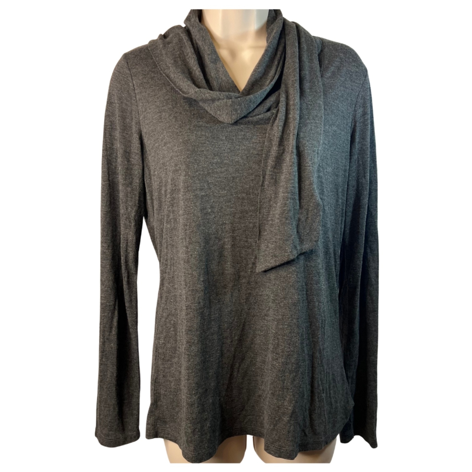 Ann Taylor Elevated Basic Neutral Top Gray Size M… - image 1