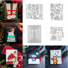 Christmas Animal Metal Cutting dies Stamp Set DIY Scrapbooking Craft Card Making