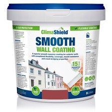 Exterior Wall Coating 15 Year - One Coat - SMOOTH Masonry Paint 12 Colours