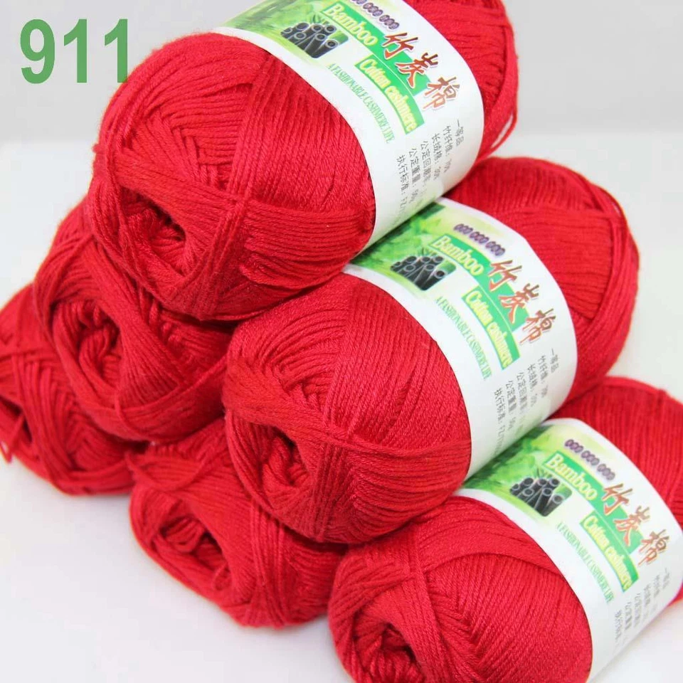 Sale Lot 6SkeinsX50g Soft Bamboo Cotton Baby Wrap Hand Knitting Crochet Yarn 911 - Image 2 of 4