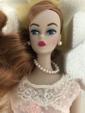 Porcelain Vintage Look Plantation Belle Red Haired Ponytail Barbie Doll  Hat