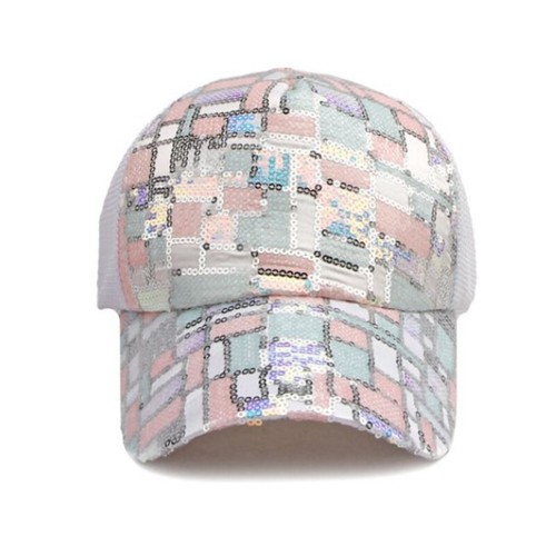 Mujeres Niñas Brillo Lentejuelas Gorra de Béisbol Malla Ajustable Camionero Sombrero Exterior - Imagen 9 de 15