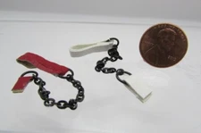 Dollhouse Miniature Replica Dog Collar and Leash (Attached) MUL2744