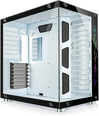 ATX Gaming PC Case, 270° Full View Tempered Glass, 360MM RAD Support, Mid Tower 