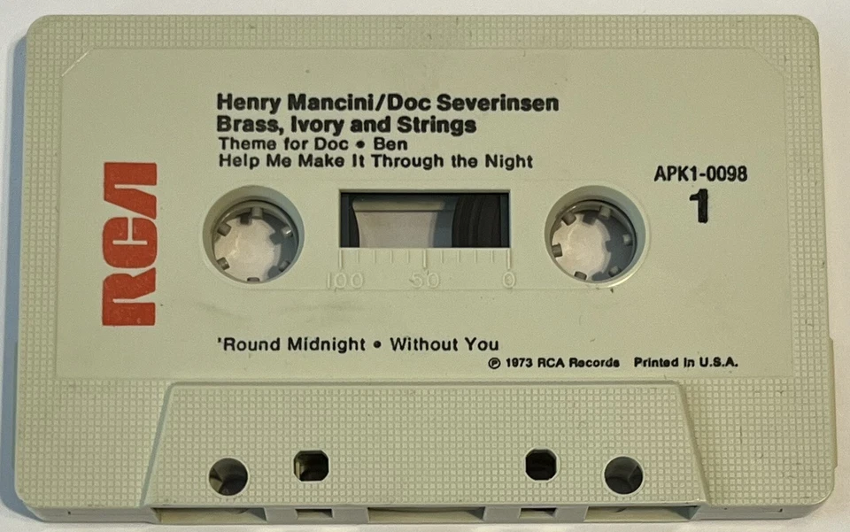 Henry Mancini Doc Severinsen - латунь, слоновая кость и струны - аудиокассета 1973 RCA - Изображение 3 из 4