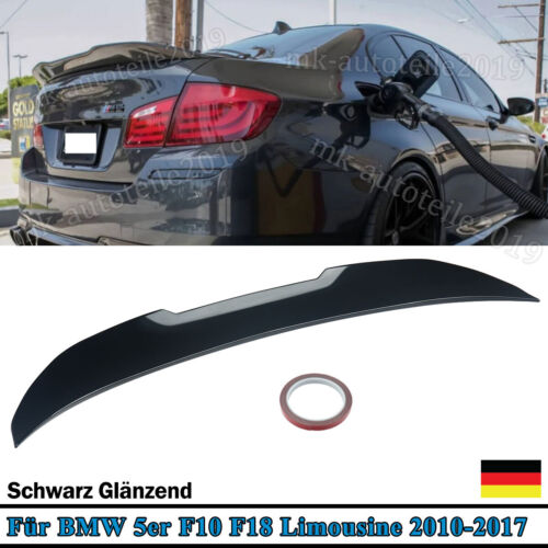 PSM Style Für BMW 5er F10 F18 Limo Heckspoiler GLANZ SCHWARZ Spoiler Heckflügel - Bild 1 von 12