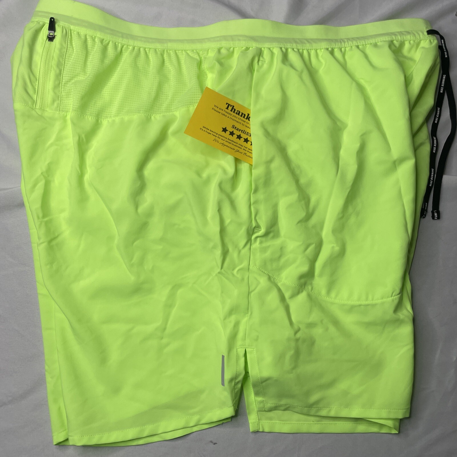 Nike Running Shorts Mens 2XL Bright Green Yellow Standard Fit  