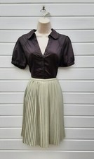PLEATED SWING SKIRT,GREEN,LINDY,SWING,40'S,50'S,80S,RETRO LOOK,NEXT,SIZE 8 (12)