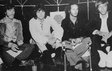 DOORS clipping Jim Morrison & Ray Manzarek psychedelic rock B&W photo 1960s 