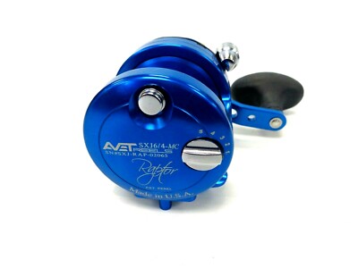 Avet SXJ6/4 MC RAPTOR Two-Speed Lever Drag Reel - BLUE - Right