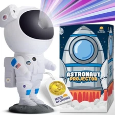 Astronaut Galaxy Projector Night Light w/ Gift Box Stickers Remote *Star Nebula*