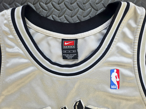 Nike NBA San Antonio Spurs Tim Duncan #21 Jersey Mens 48 XL Authentic Silver Vtg - Picture 6 of 24