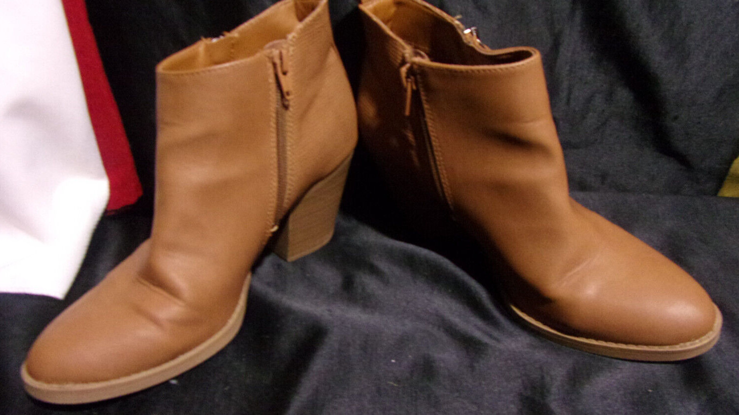 Universal Thread Womens Brown Side Zip Block Heel… - image 2