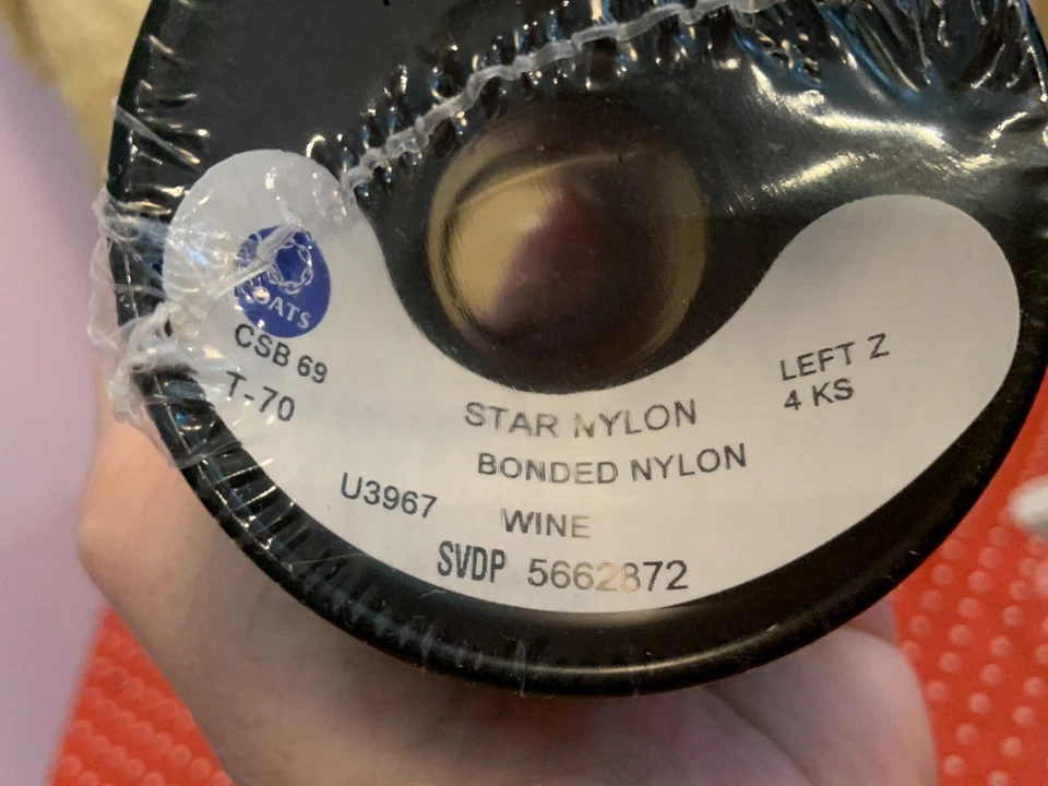 Coats Emb Thread Bonded Nylon Wine NEW Lot Of 6 See Label For Info - Image 2 of 4