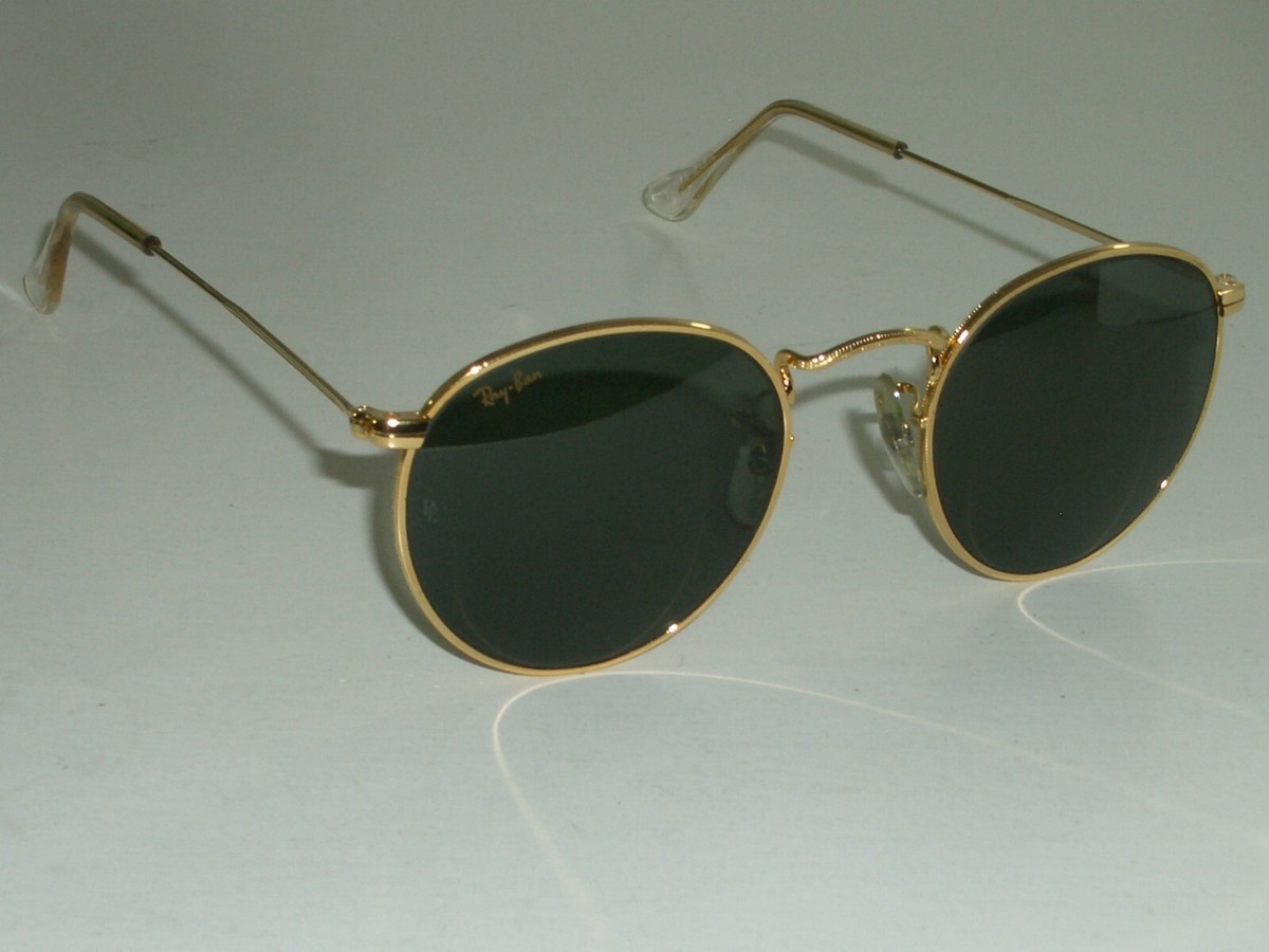 47mm VINTAGE B&L RAY BAN W1573 G15 GOLD WIRE ROUND AVIATOR