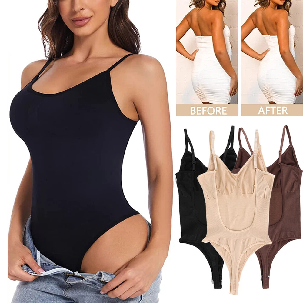 Women Seamless Backless Shapewear Bodysuits For Under Dress Tummy Control  Shaper