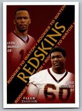2000 Fleer Tradition Chris Samuels/Leon Murray Rookie Washington Redskins #365