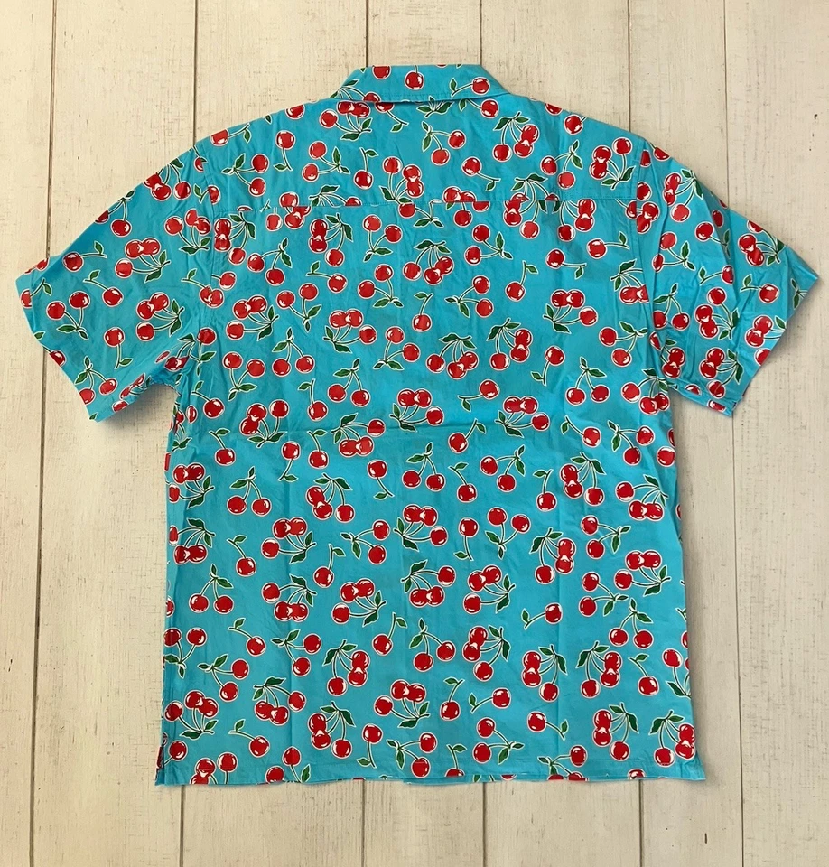 Camisa The Hundreds AOP Cherries Adam Bomb S/S Bolsillo Abotonado L Azul 2022 Foto 2 de 4