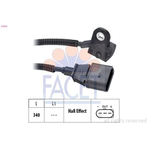 Sensor Nockenwellenposition Facet 9.0423 Made In Italy - Oe Equivalent FüR Audi-image