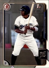 2015 Bowman Draft #34 Trent Clark Milwaukee Brewers