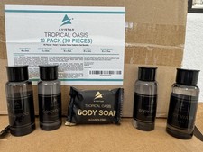 Avistar Tropical Oasis Toiletries Set Travel Size 18 Pack 90pcs Paraben-Free