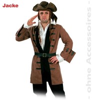 Fasching Captain Henry Piraten Jacke Lang Mit GüRtel Gr. Xxl