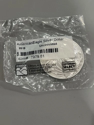 2019 American Silver Eagle BU 1 Oz Coin US $1 Dollar Mint Uncirculated Brilliant