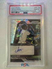 2025 Prizm Jesus Made Pulsar Prizm Auto /199 PSA 10  MLB #3 Prospect Brewers