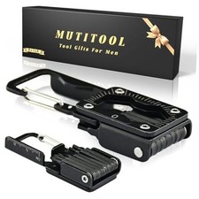 Stocking Stuffers for Men Dad, Multi-Tool with Key Ring, Protractor, 13 IN 1