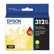 Epson T312XL340S 312xl Claria 830 Page-Yield High-Yield Ink - Yellow New