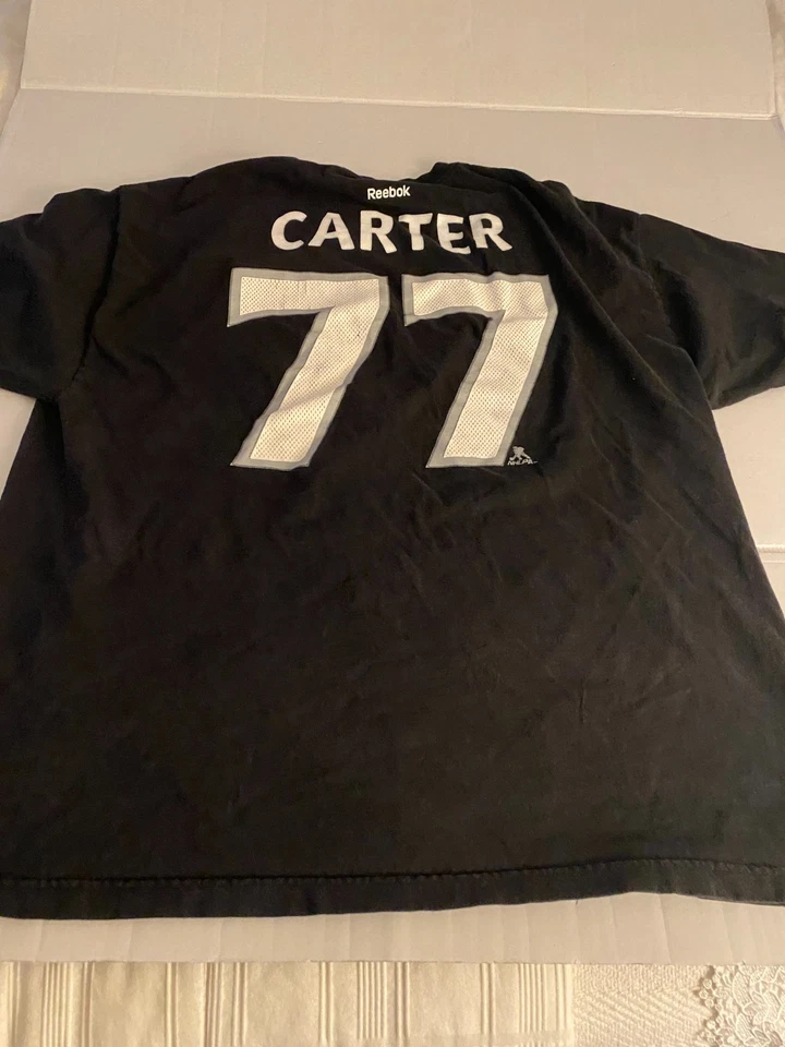 Camiseta Carter #77 Los Angeles Kings Player negra para hombre 2XL Reebok Foto 3 de 4