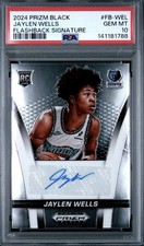 2024 PANINI PRIZM BLACK JAYLEN WELLS RC FLASHBACK SIGNATURE SSP PSA 10 POP 1