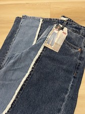 NWT Levi's Girls High Rise Baggy Shade Blocked Jeans Size 12 Wide Leg Youth Kids