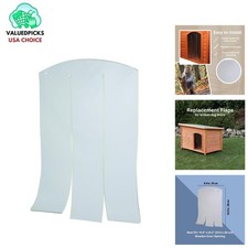 Clear Vinyl Dog Door Flap 9.4 x 14.2 Inch - Weather-Resistant  Easy Install