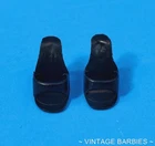 Vintage Barbie Doll Black OT Open Toe Heels Shoes Japan MINTY ~ 1960's