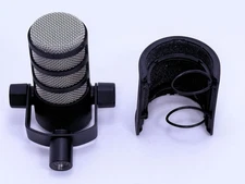 Rode PodMic Dynamic Podcasting / DJ Microphone With Three Layer Pop Filter