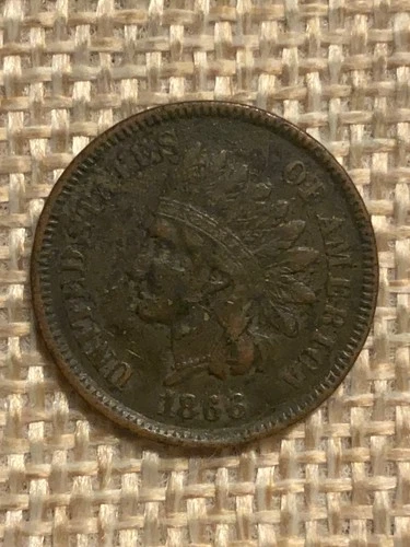 1866 Indian Head Cent Extremely Fine XF Details