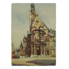 Vintage Marc Paris France St Etienne Du Mont Postcard Divided Back Unposted 2238
