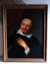 Tableau peinture ancienne 19 siècle école hollandaise portrait Jacob Adr. Backer