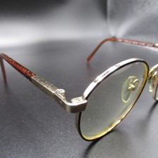 Vintage Gold Tone Oval Eyeglass Frames PL66089 48-18-130 Italy Unisex