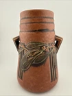 Roseville Laurel Terra Cotta 1930’s Vintage Art Deco Pottery  Vase 671-7 EUC