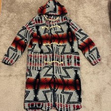 KAPITAL Native Pattern Reversible Coat Boa Fleece Jacket Size S Multicolor