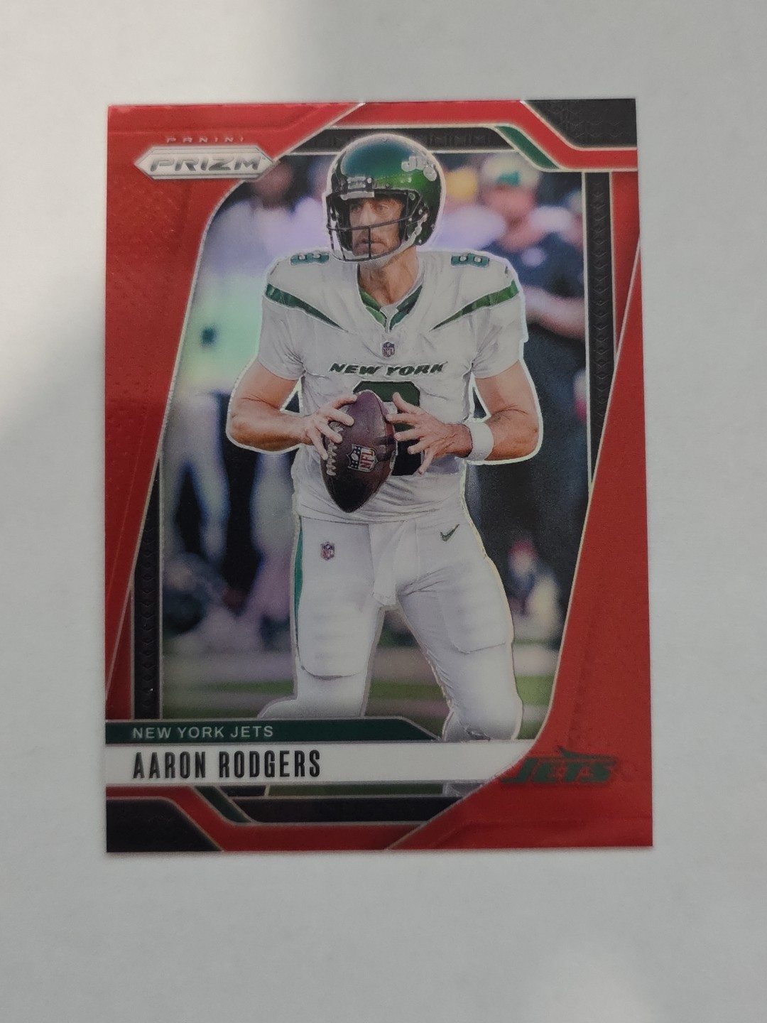 2024 Prizm Aaron Rodgers RETAIL RED Parallel SSP Case Hit New York Jets #222