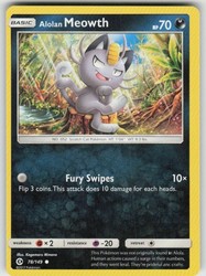 Alolan Meowth 78/149 Sun & Moon Base Set Common