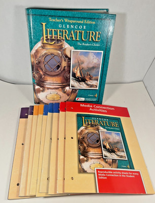 Glencoe Literature Course 4 2000 Teacher's Reference bundle 10 books 0026354020